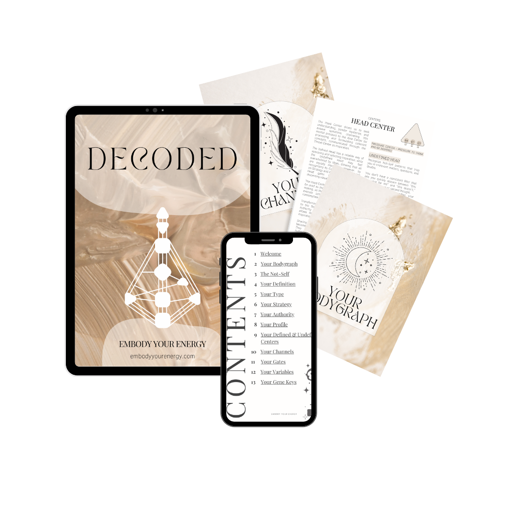 Design Decoded DECODED - Digital Human Design Reading — Embody Your Energy