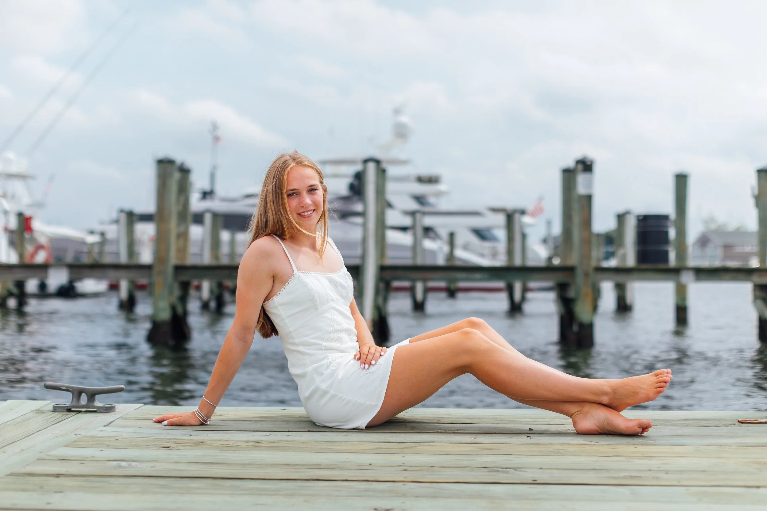 Libby | Annapolis Yacht Club Senior Portrait Session | Downtown Annapolis, Maryland