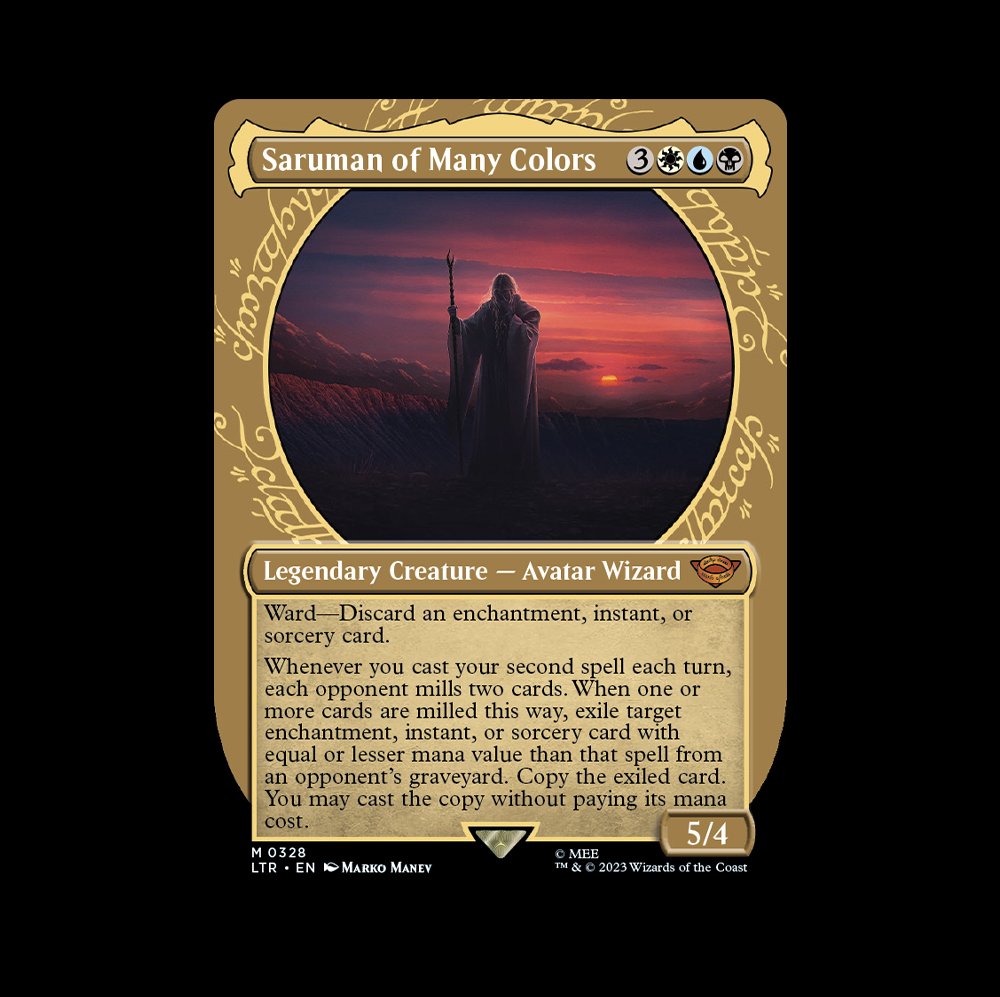 saruman mtg cards Commander Deck EDH Deck Saruman, the White Hand 100 Magic Custom Deck Lord of the Rings Orcs Amass Whenever you cast your second spell each turn Saruman of Many Colors #0300