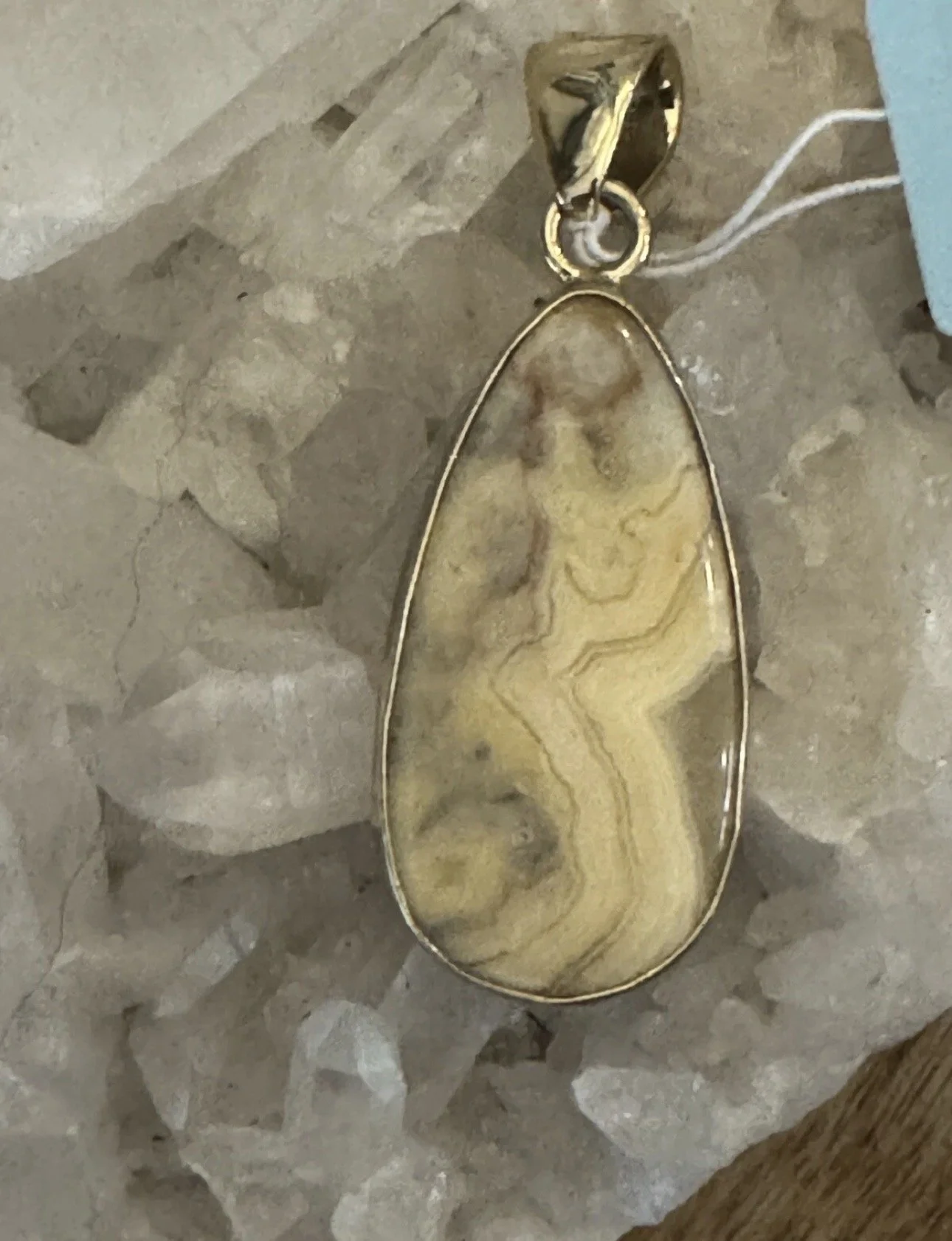 Charles Albert Maligano Jasper Alchemia Gold Oblong Pendant