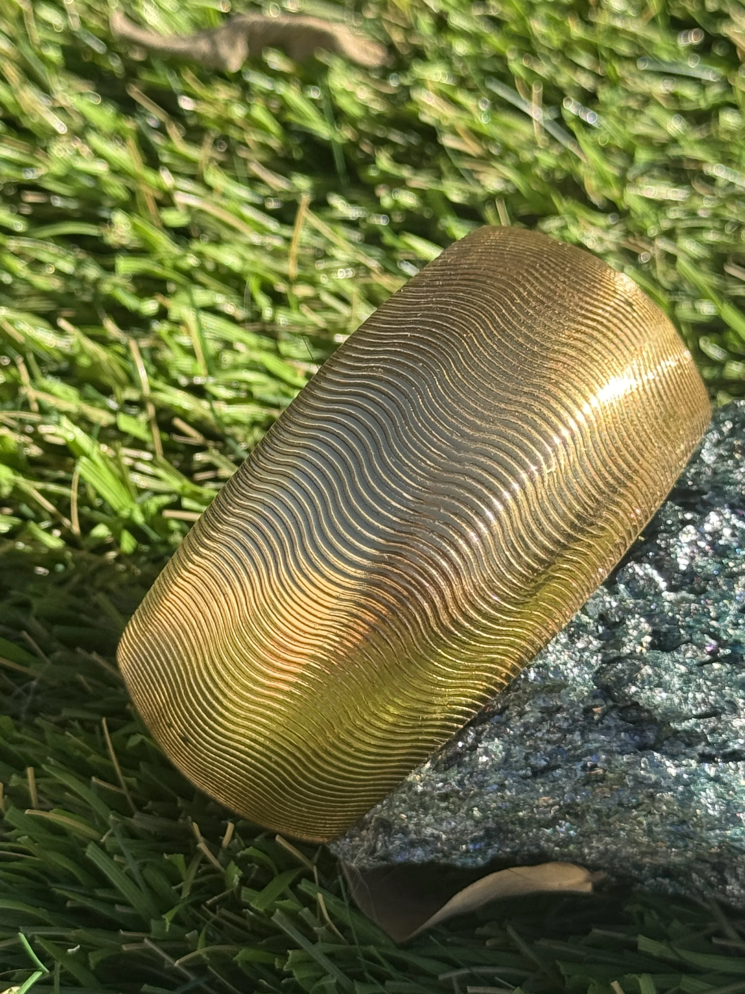 Charles Albert Spiral Wave Wide Alchemia Gold Adjustable Cuff Bracelet