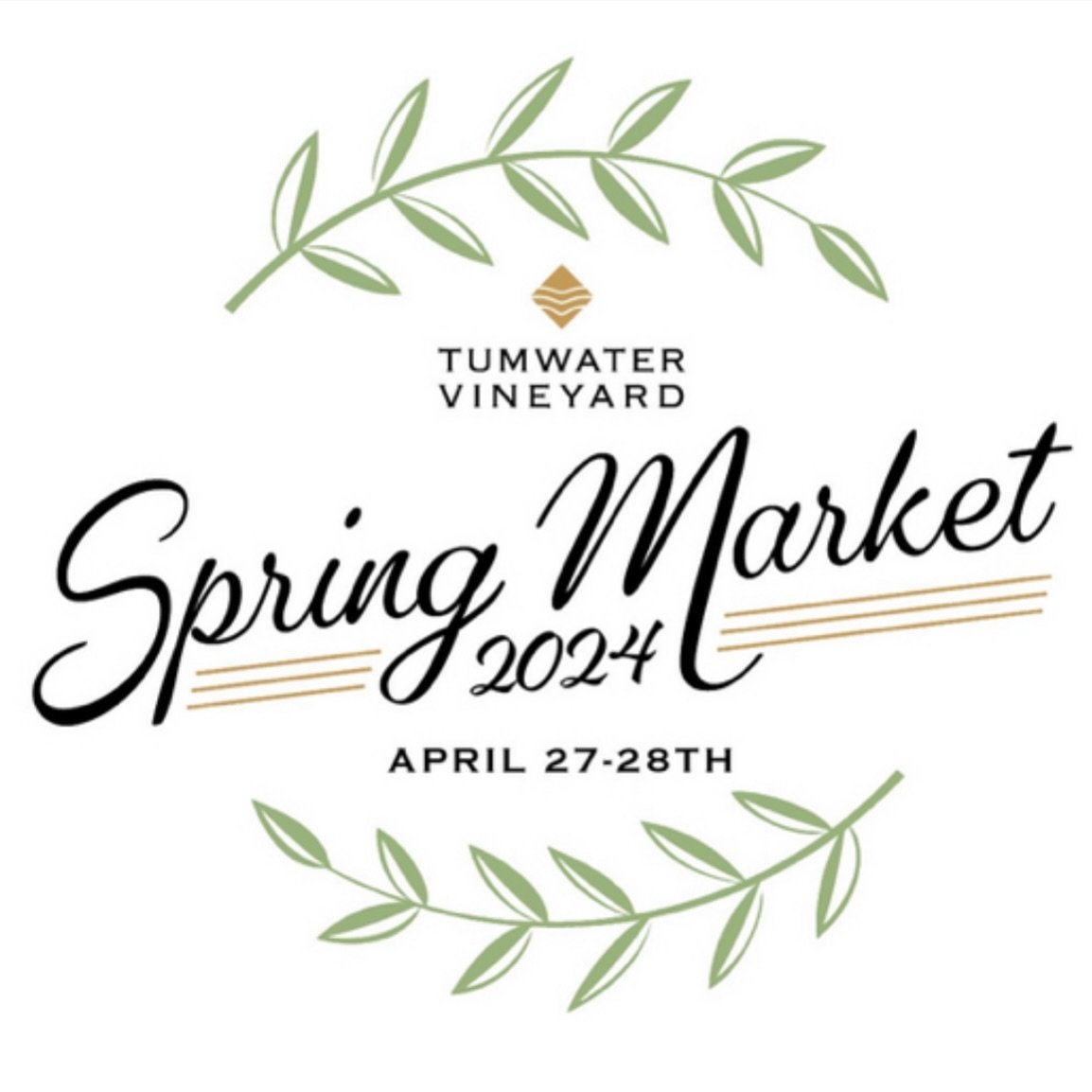 We hope that you will join us for one of the best events of the season! @tumwatervineyard has invited us to their Spring Market and you don&rsquo;t want to miss it friends. 

Come sip, shop and enjoy their beautiful vineyard views on April 27th &amp;