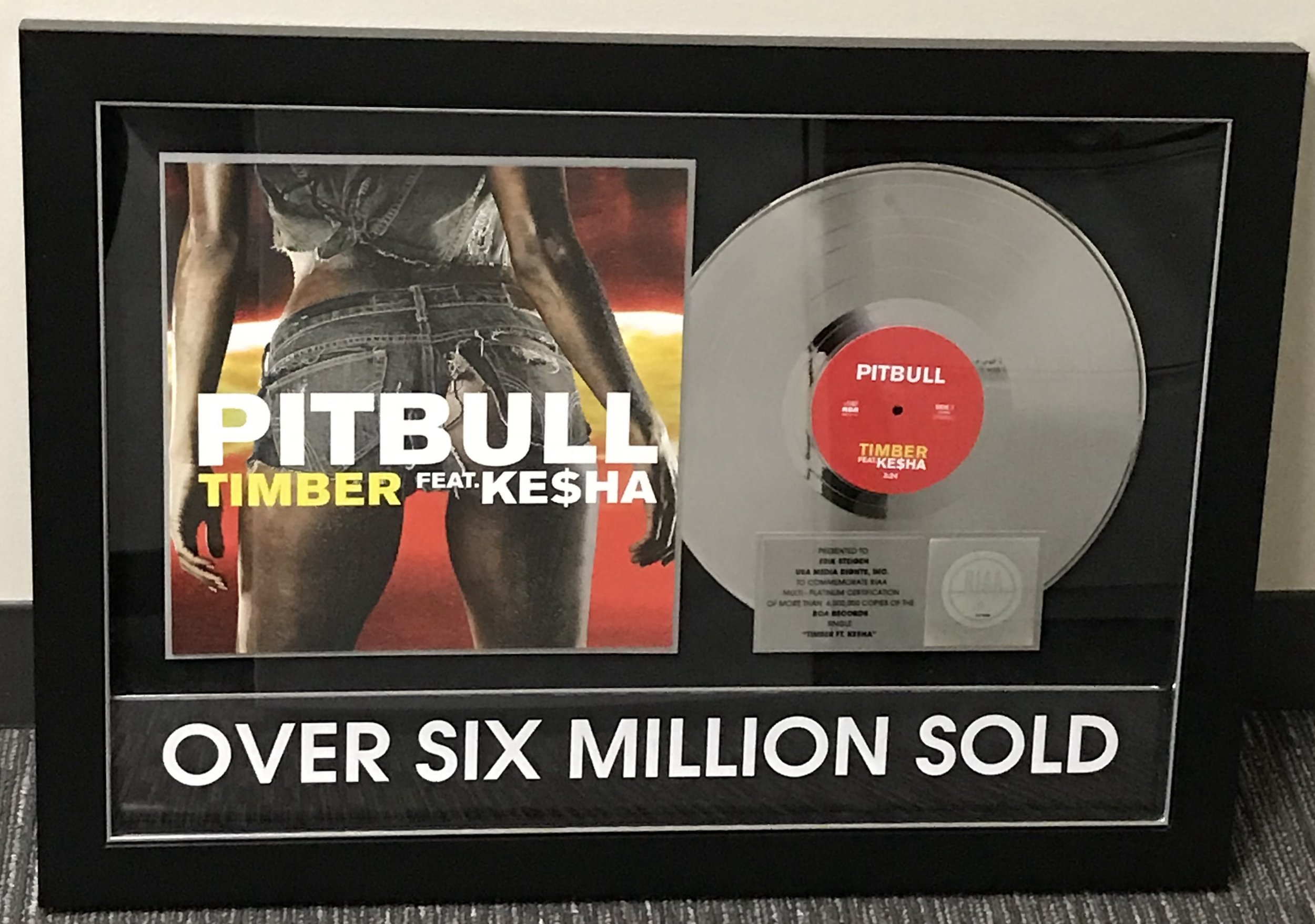 Pitbull Ke$ha Timber USA plaque.jpg