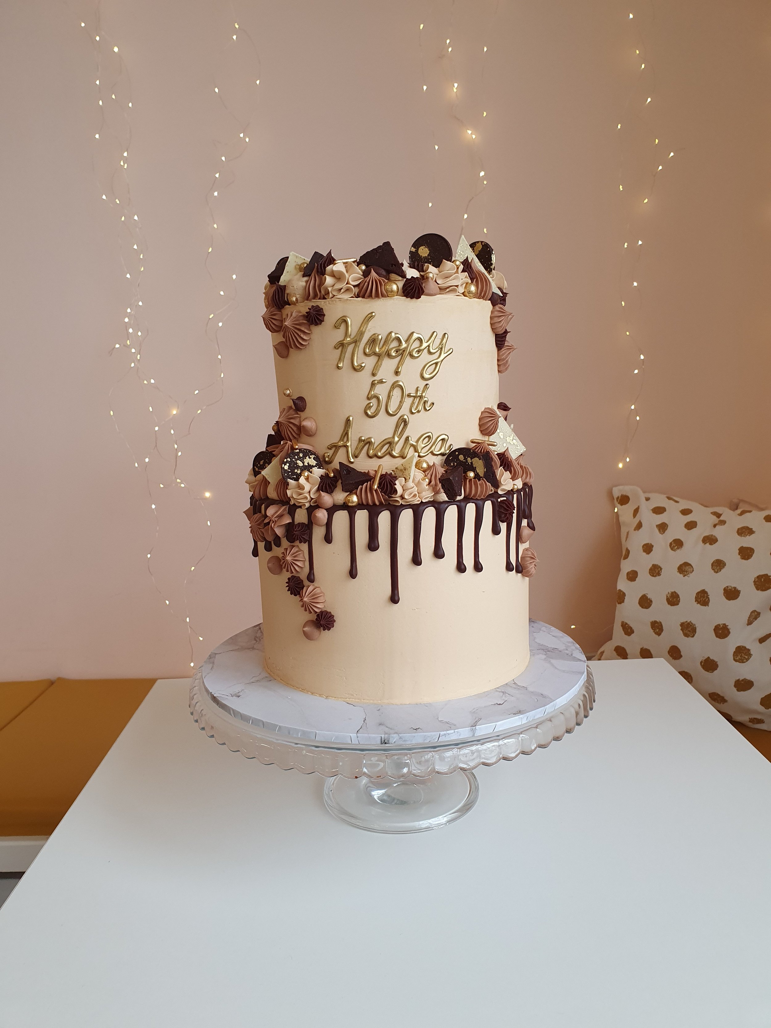 2 tier caramel and pecan