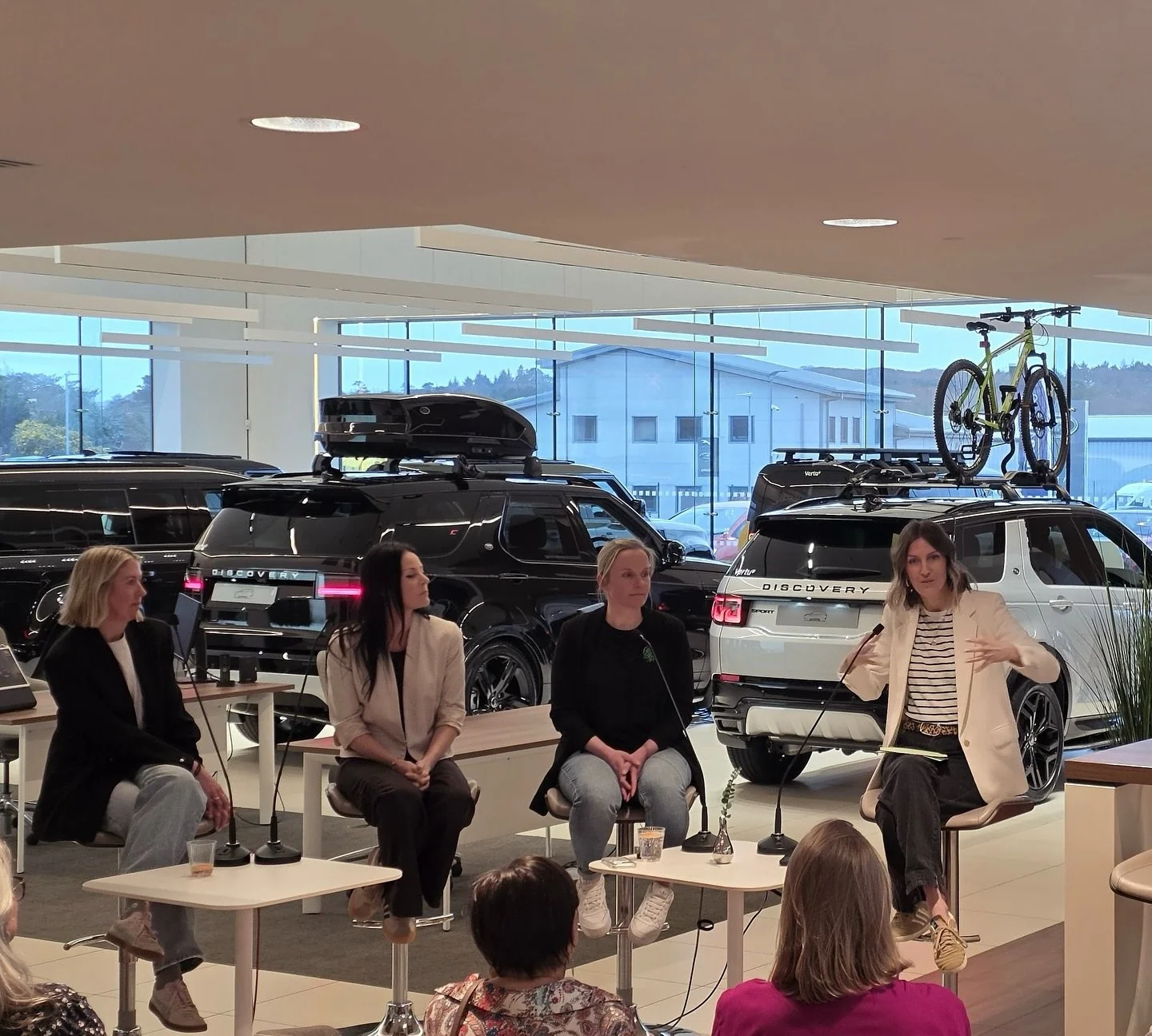 This time last week&hellip;. 🚗 

The first SHEdrives networking event.

Thanks to @vertulandrover  we were able to host in their fabulous Land Rover Cornwall showroom.

The room was full of inspirational women sharing stories and ideas. Plus the pan