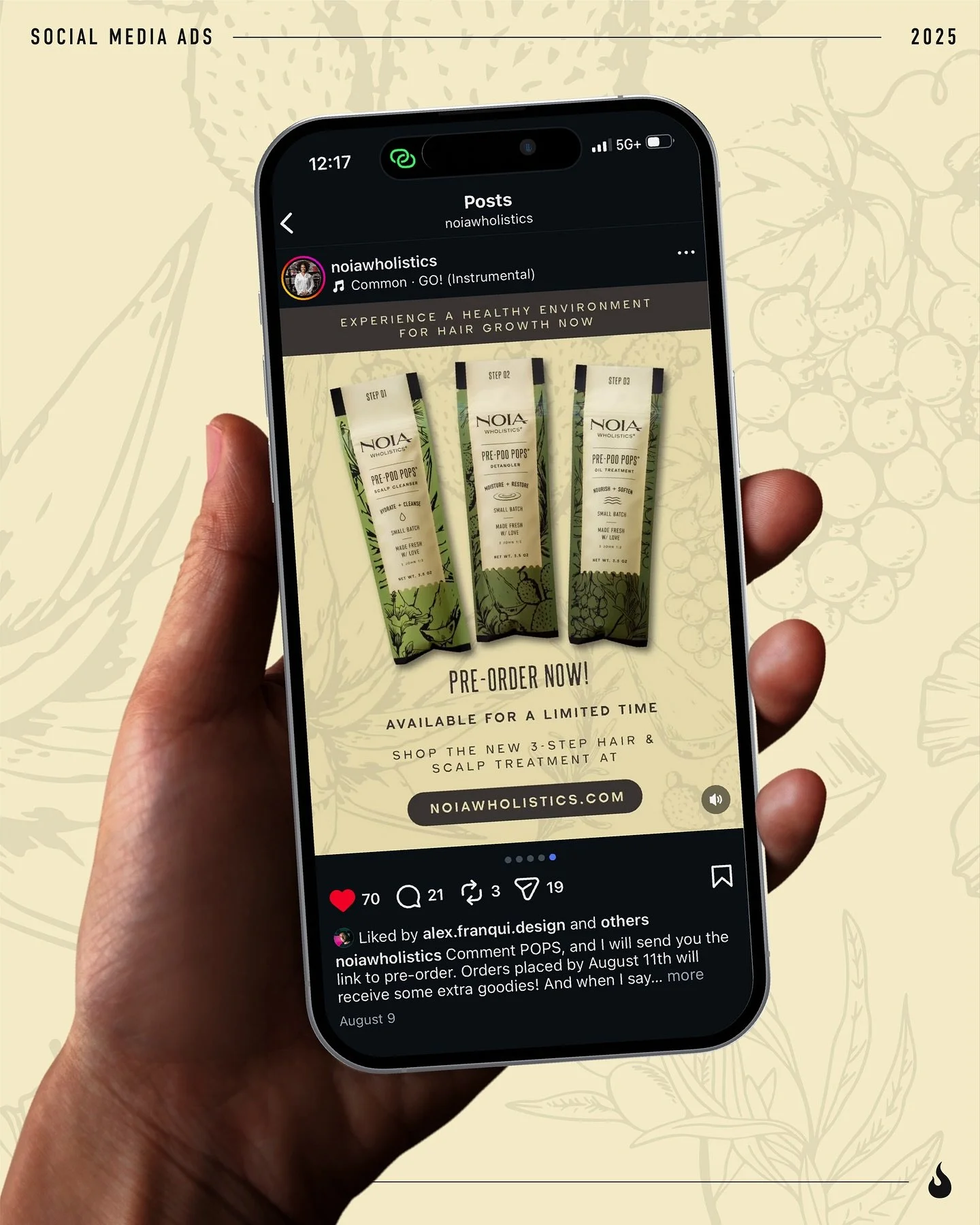 Social media ads we cooked up for @noiawholistics 

We are getting into the mix with full service brand development. DM us for more info 🤘🏼

📷 @alex.franqui.design 

#branddesign #branddevelopment #socialmediamarketing #addesign #contentcreation #