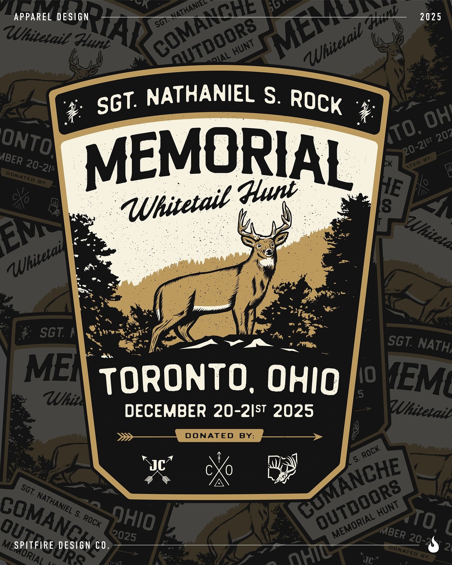 Recent apparel design done for our good friends at @comanche_outdoors_va for their annual memorial hunt for Sgt. Nathaniel S. Rock. 

Always a honor working with such a great nonprofit.
&bull;
&bull;
#illustration #appareldesign #graphicdesign #comme