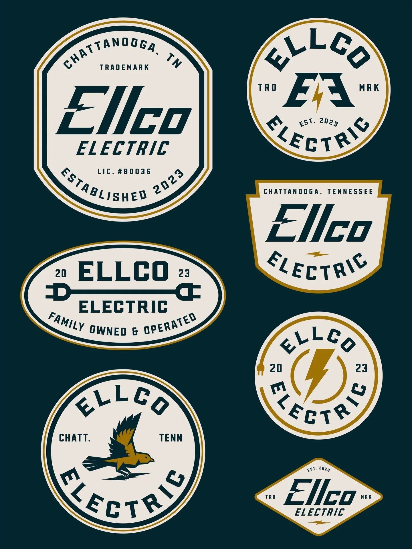 Full badge and lockup collections for @ellcoelectric

Shoutout to @alex.franqui.design for lending a helping hand with a number of these designs. 

#graphicdesign #logodesign #branddesign #badge #distressedunrest