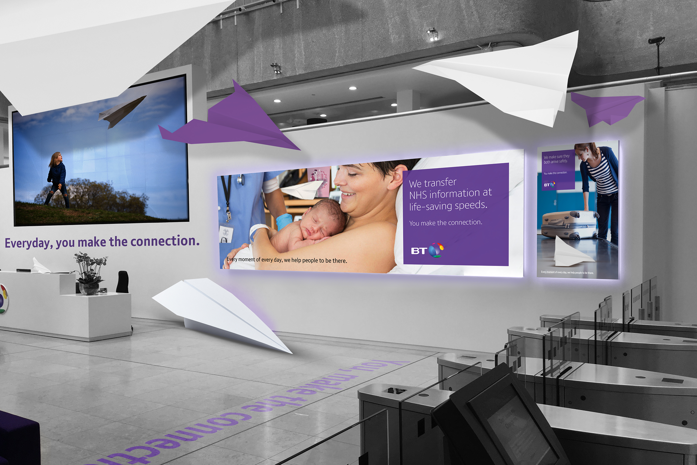 BT 'Be There'  / BT HQ London Reception concept