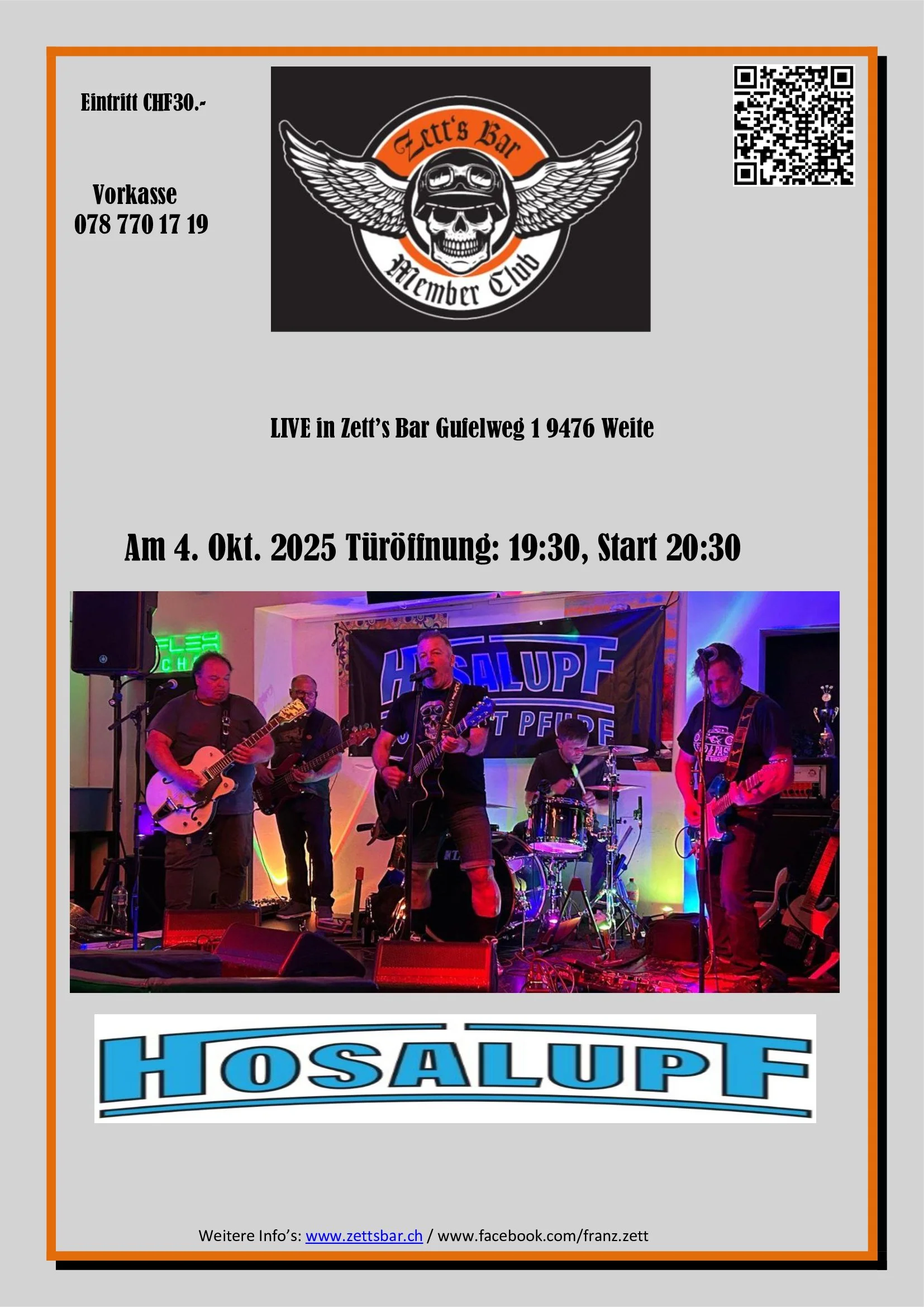 Hosalupf in Zett's Bar