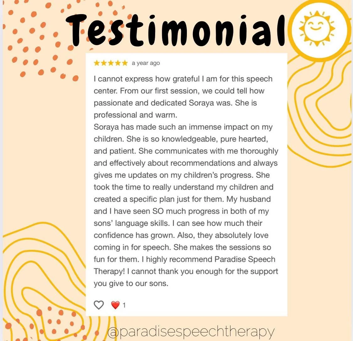 Grateful for families who trust us with their child&rsquo;s communication journey. 💛 Every milestone matters🌞

#FortLauderdaleSpeechTherapy #BrowardSpeechTherapy #SpeechTherapyForKids #PediatricSpeechTherapy #SpeechTherapistFortLauderdale #SpeechTh