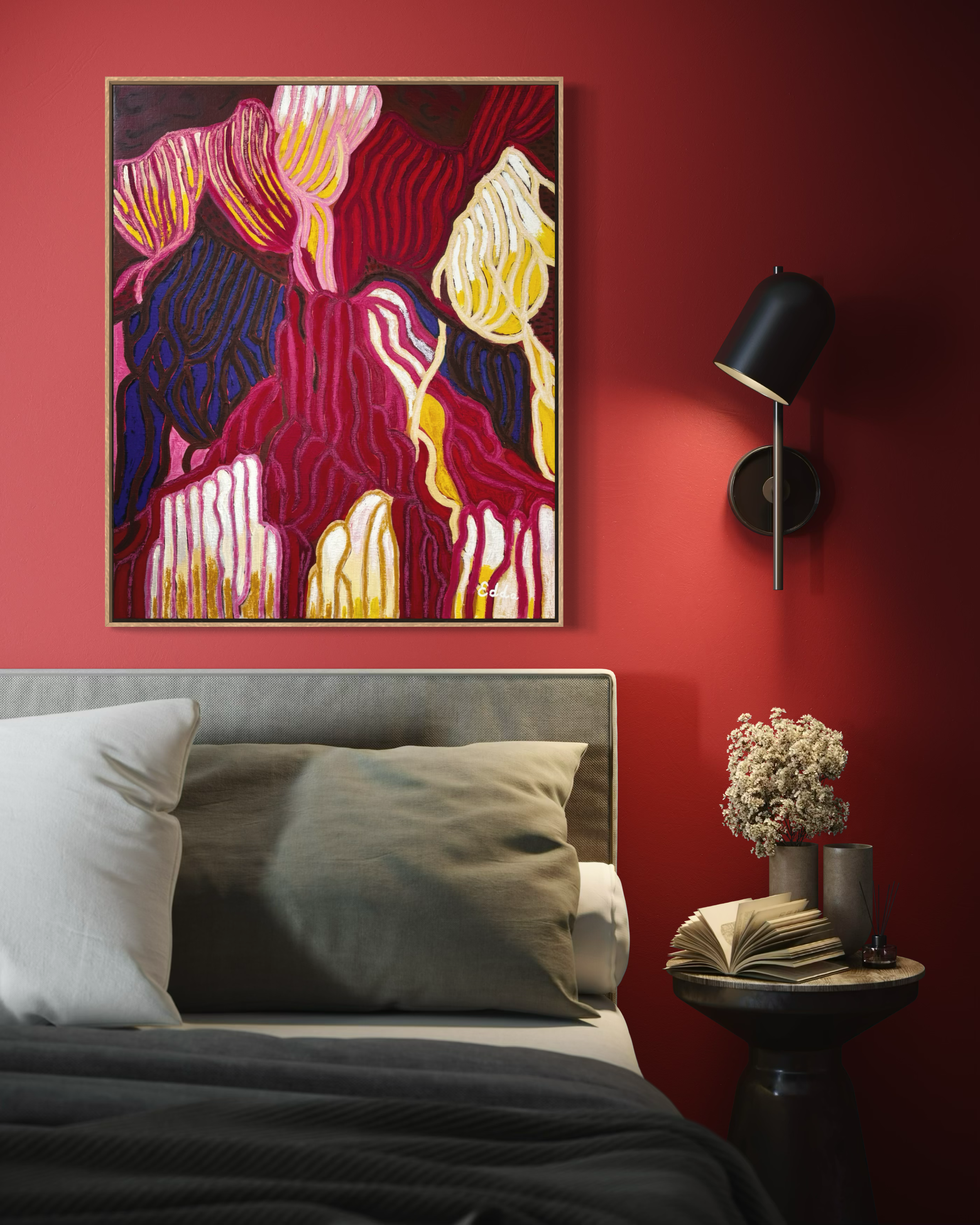 Roots of Motherhood: Vibrant Oil Painting on Canvas