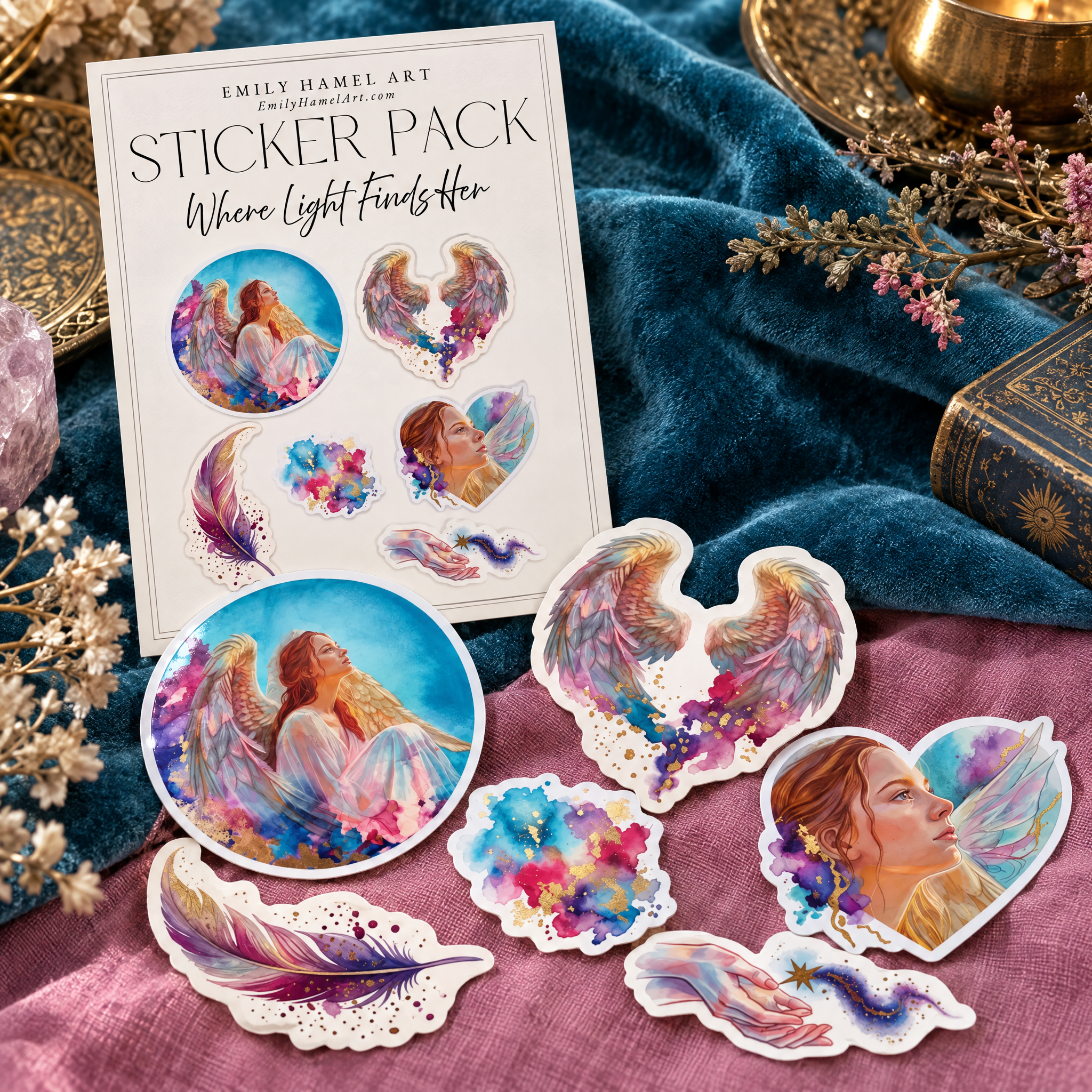 "Where Light Finds Her" Sticker Pack
