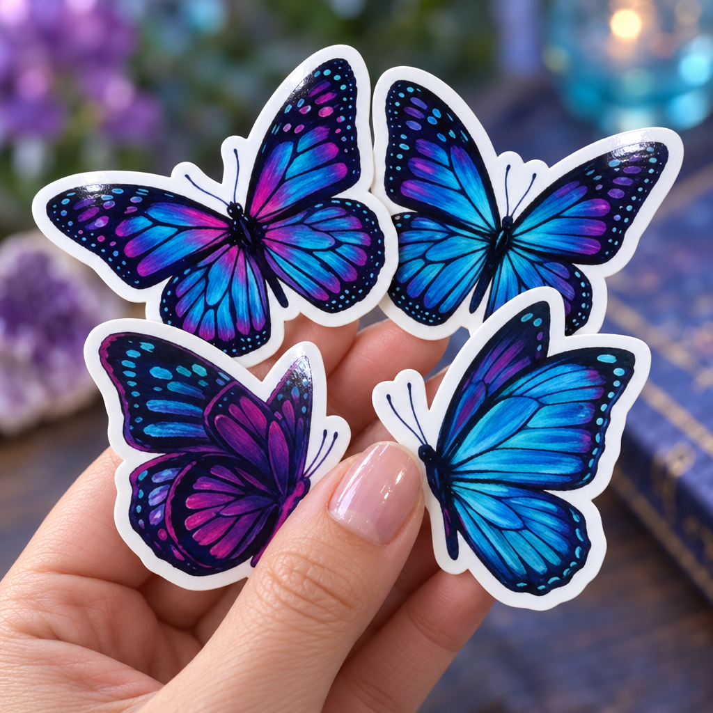 "Shadow & Flight Butterfly" Stickers