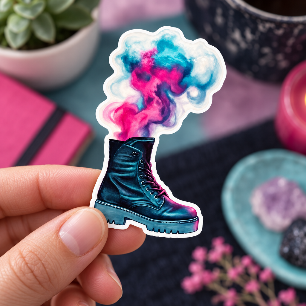 "Wild & Winged Boot" Sticker