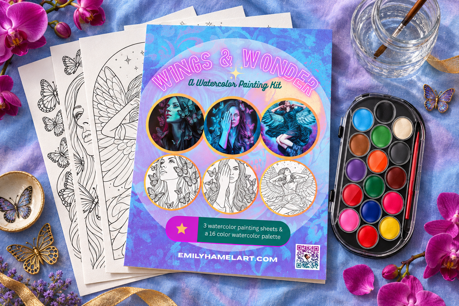 Wings & Wonder DIY Watercolor Painting Kit