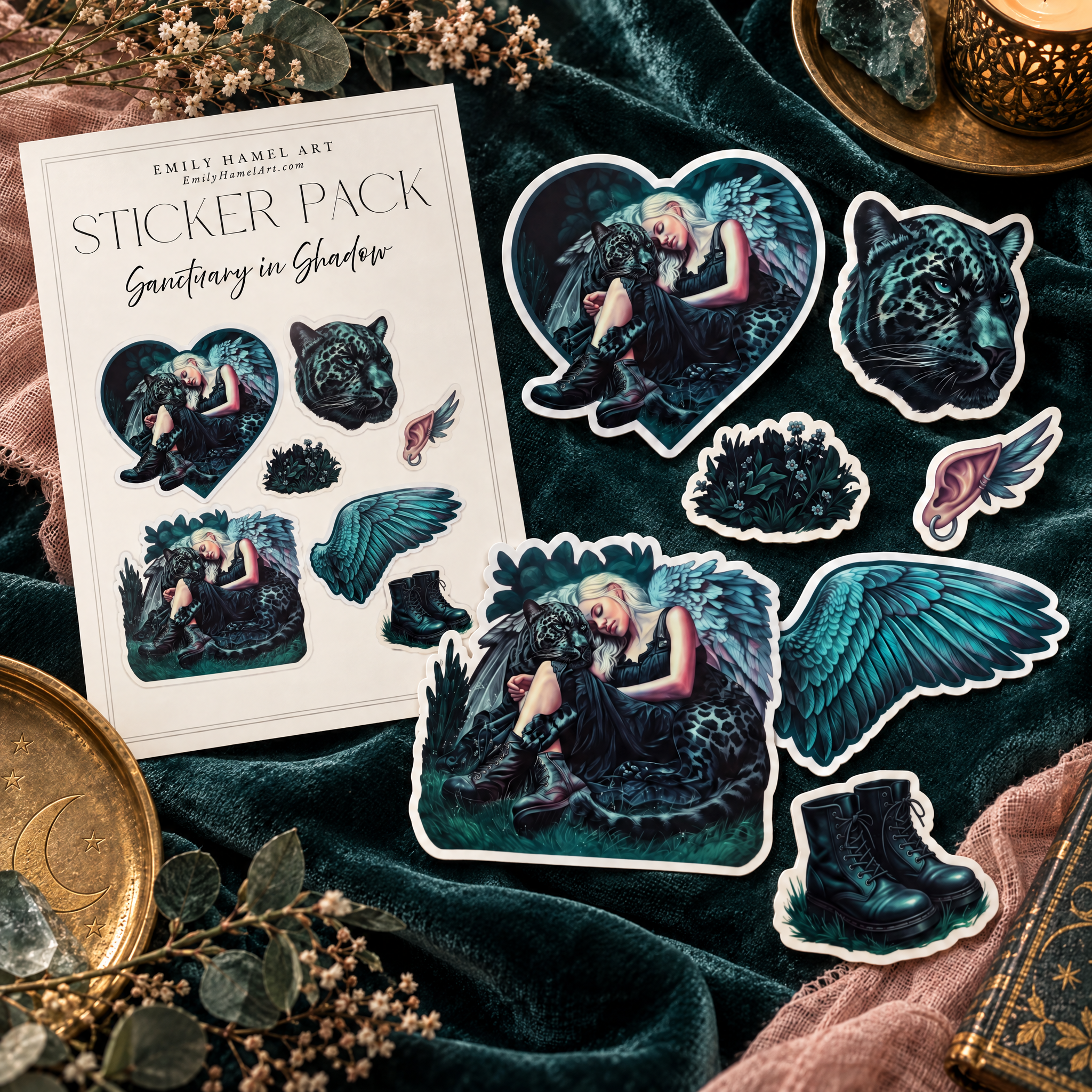 "Sanctuary in Shadow" Sticker Pack