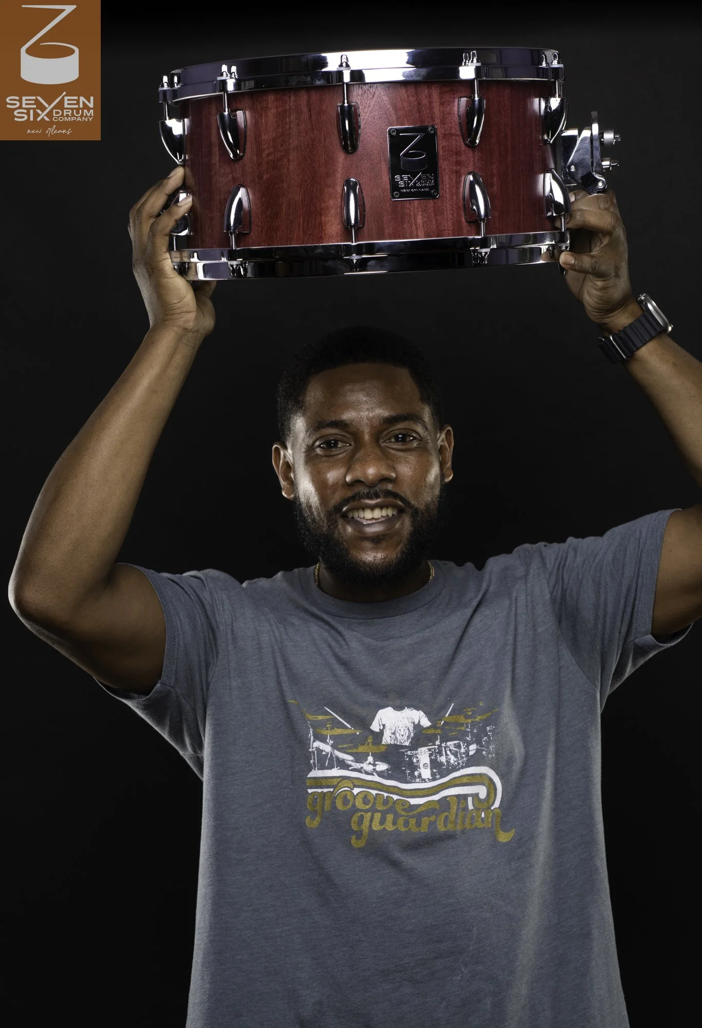 Terrence Houston:  George Porter, Jr. and the Runnin’ Pardners, the Funky Meters, Toubab Krewe, Khris Royal’s Dark Matter.  He is a Zildjian cymbal artist and a DW Drums artist, as well. 