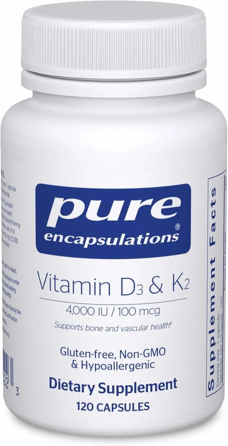 Pure Encapsulations Vitamin D3 and K2 recommended by PhysioVictory physical therapist