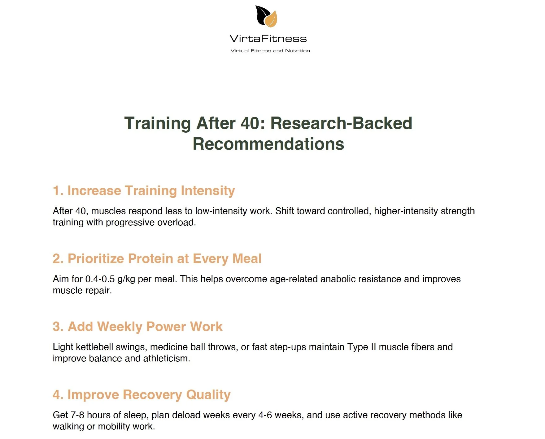 Training After 40: Research-Backed Recommendations
