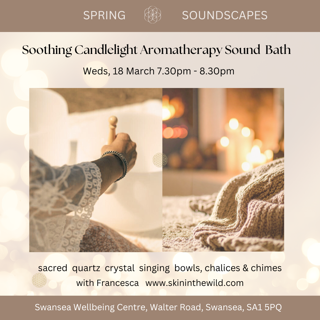 Soothing Candlelight Aroma Sound Bath, Weds 18th March 7.30pm