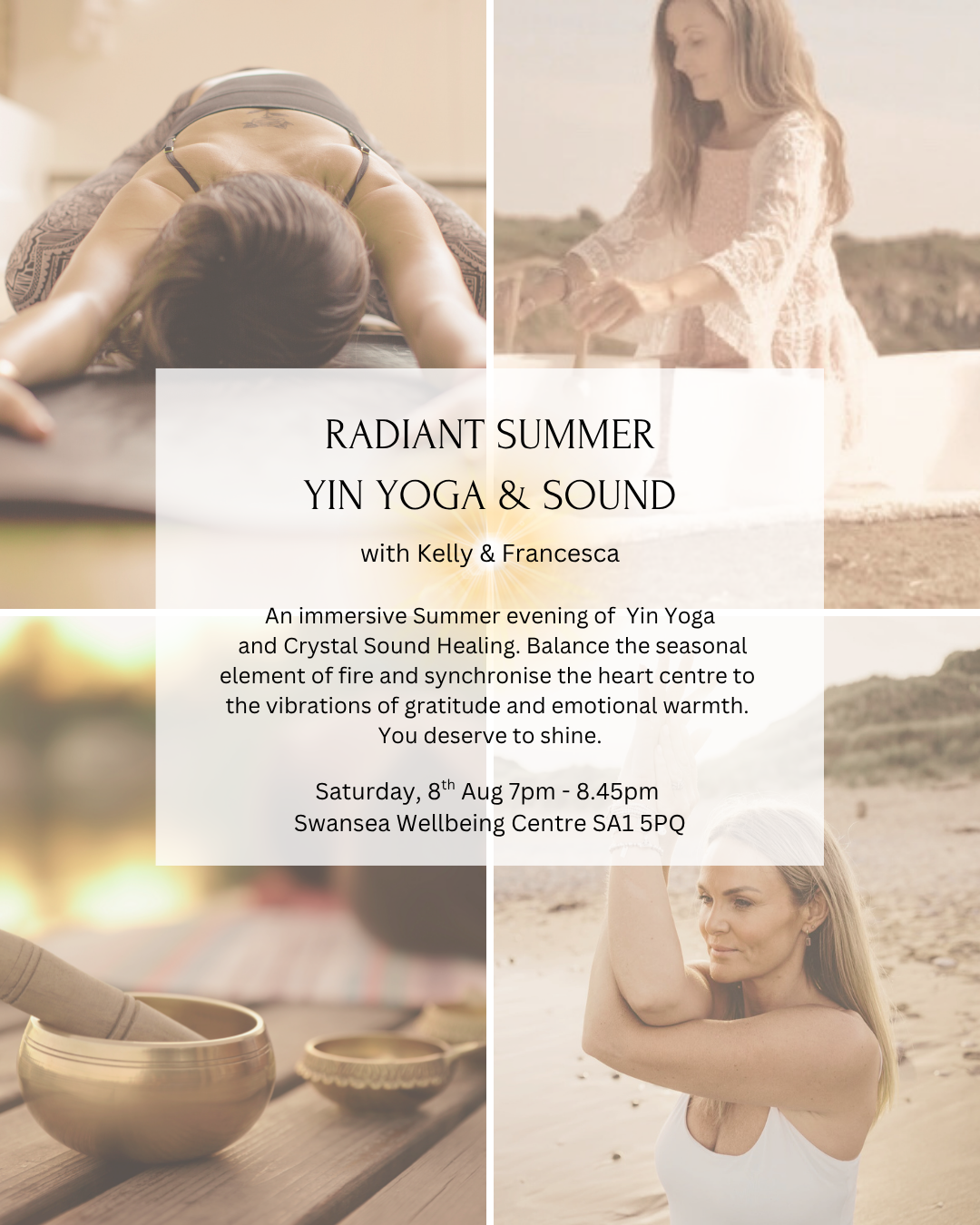 Radiant Summer Yin Yoga & Sound Sat 8th August, 7.00pm