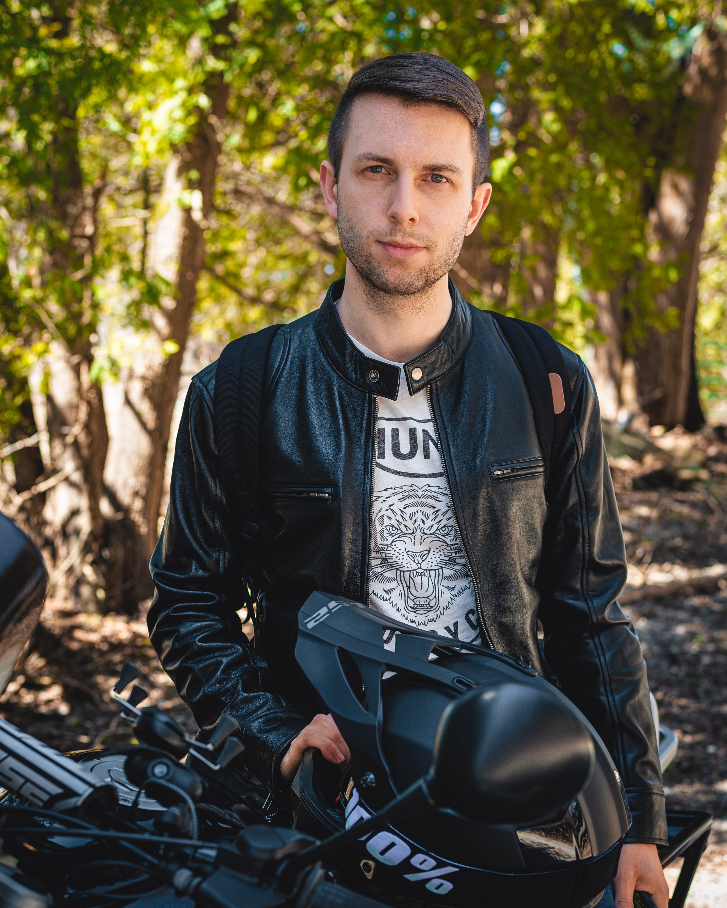 leather jacket product photography