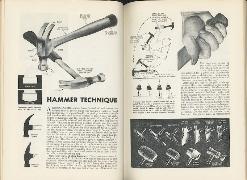 historic manuscript page showing hammers