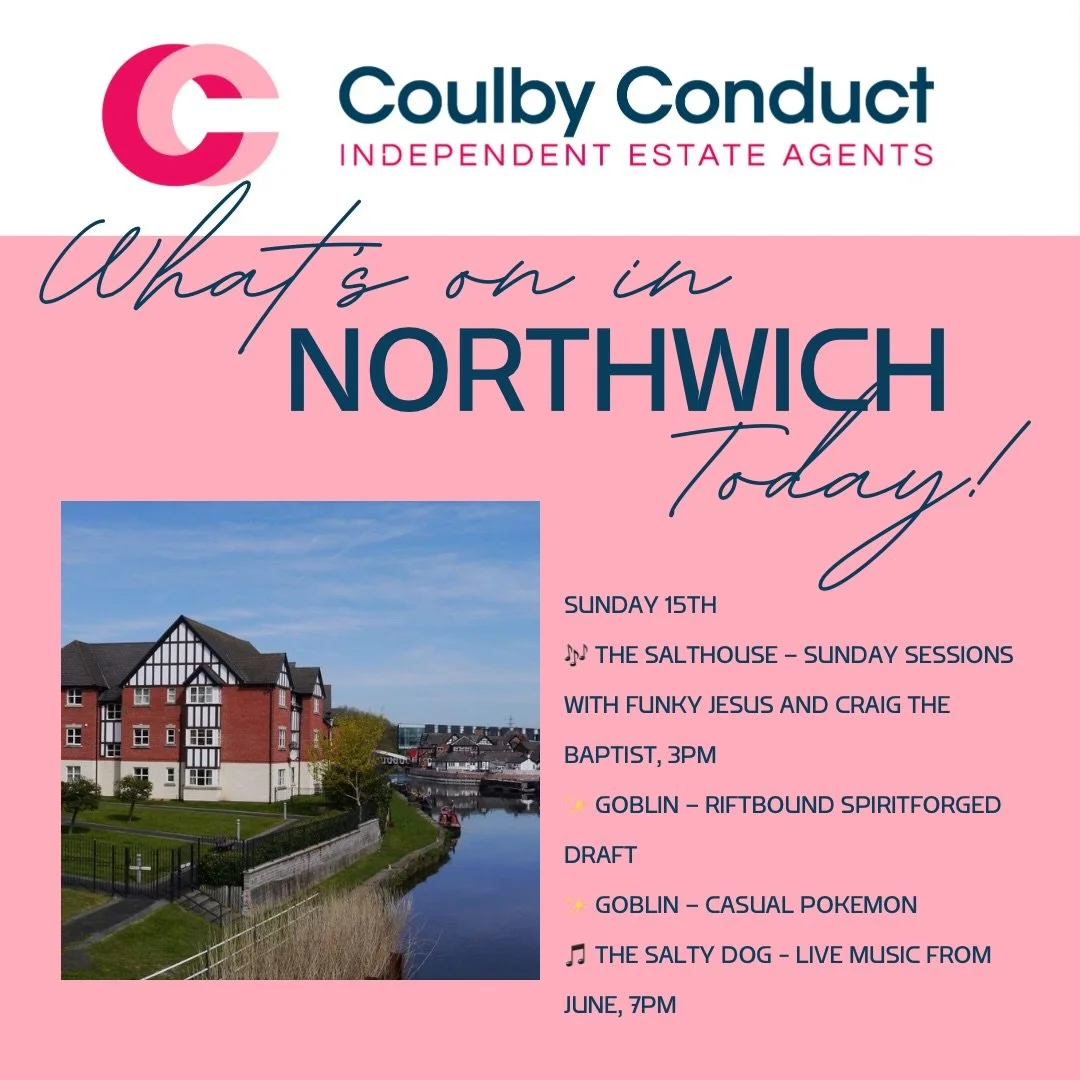What&rsquo;s on today in Northwich..?

Sunday 15th
🎶 The Salthouse &ndash; Sunday Sessions with Funky Jesus and Craig the Baptist, 3pm
✨ Goblin &ndash; Riftbound Spiritforged Draft
✨ Goblin &ndash; Casual Pokemon
🎵 The Salty Dog - live music from J