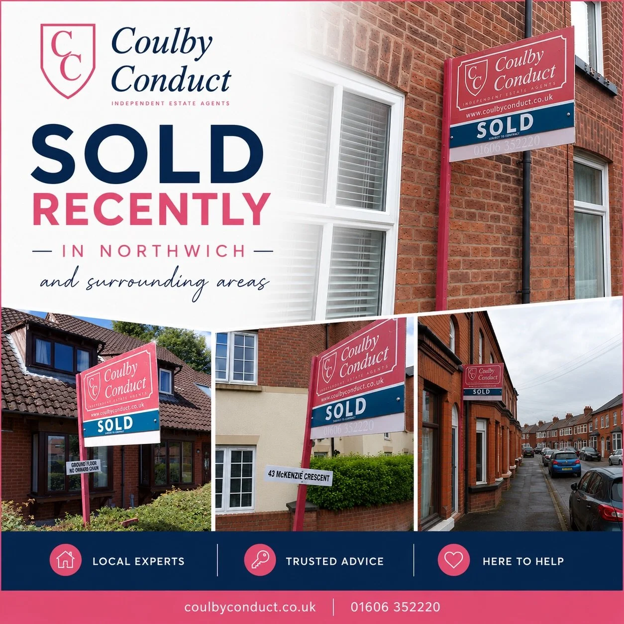 SOLD RECENTLY 🏡

Another selection of homes successfully sold in Northwich and the surrounding areas.

Thinking of moving? Take advantage of our 1% + VAT selling fee offer and experience local expertise, trusted advice, and outstanding results.

📞 