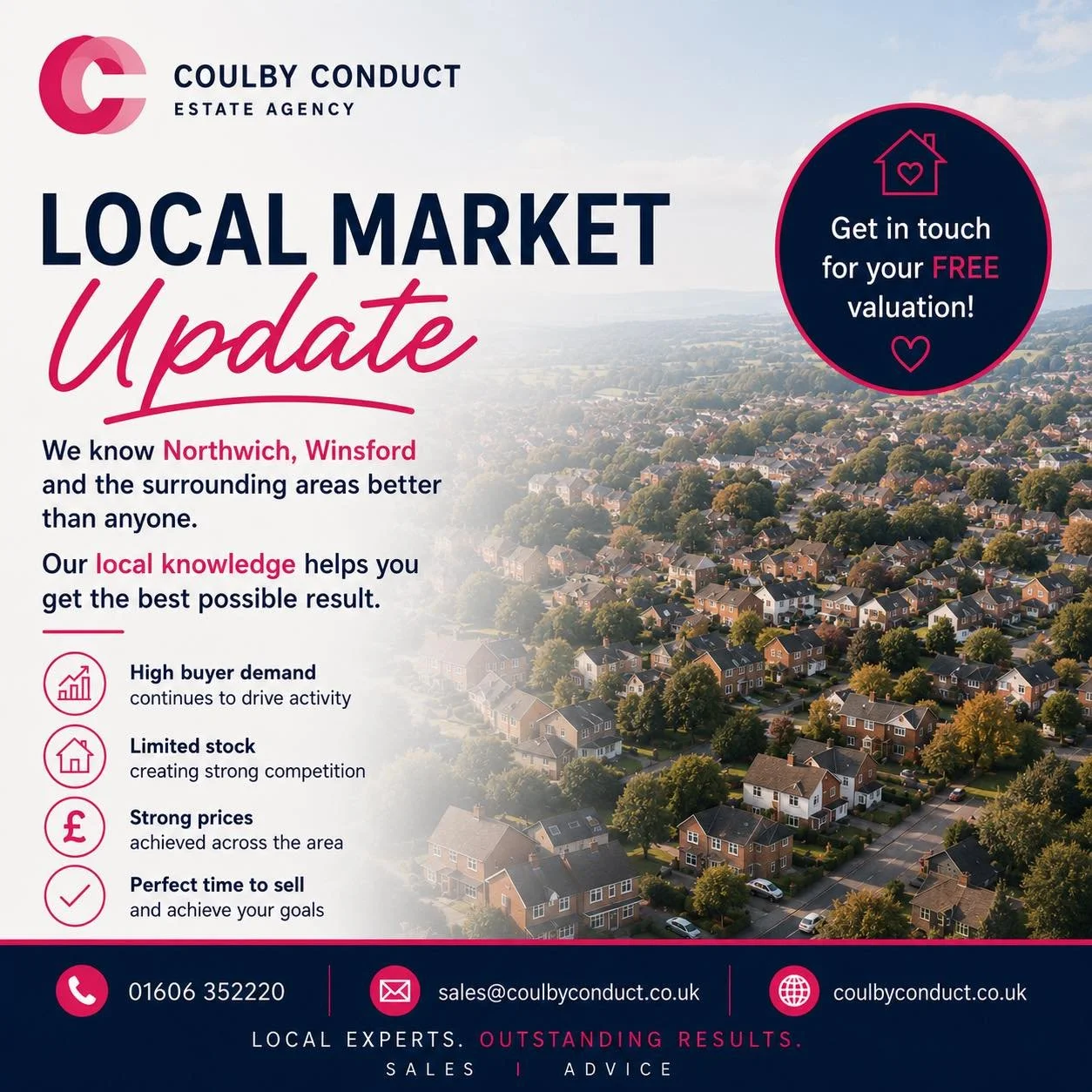 📈 LOCAL MARKET UPDATE 📈

The local property market remains strong, with motivated buyers actively looking across Northwich, Winsford and the surrounding areas.

🏡 High buyer demand
📉 Limited housing stock
💷 Strong sale prices being achieved
📍 L