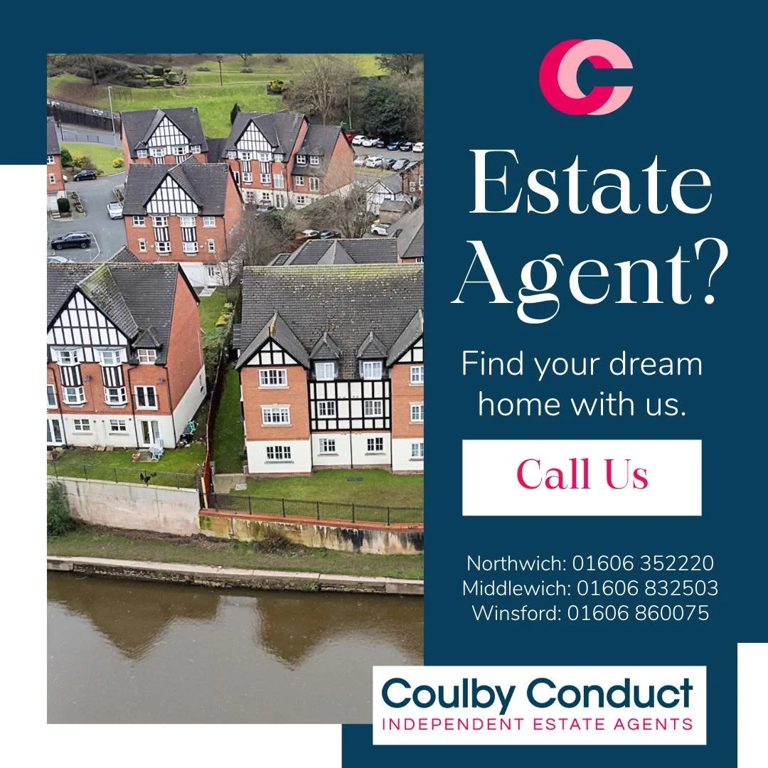 🏡 Looking for your dream home? ✨

Let Coulby Conduct help you make your next move! From finding the perfect property to getting you settled, we&rsquo;re here every step of the way. 💗

📞 Northwich: 01606 352220
📞 Middlewich: 01606 832503
📞 Winsfo