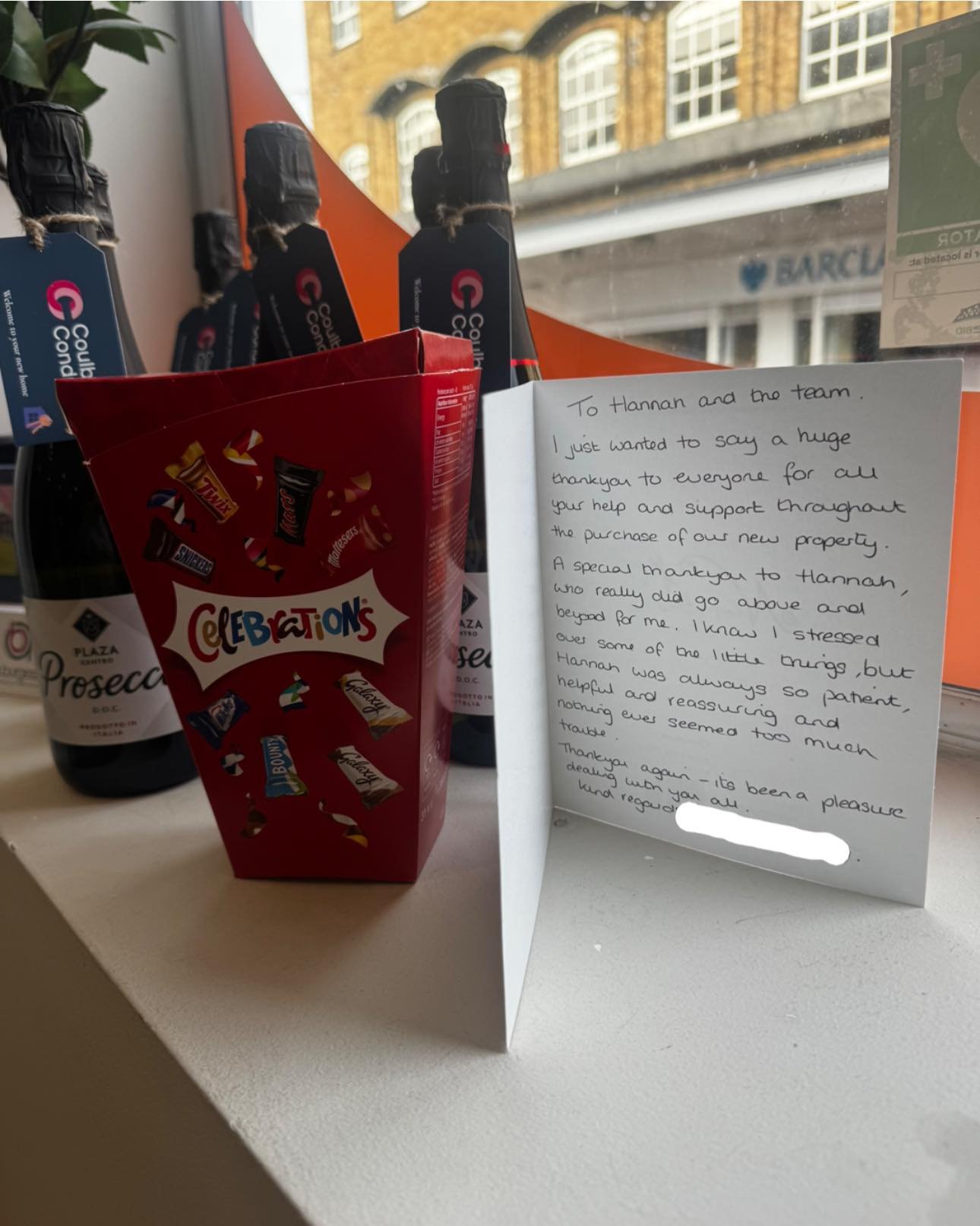 A lovely card and chocolates from our lovely buyers! 🏡🍫🤍

Thank you so much for the thoughtful gift. Wishing you all the happiness in your new home! 🔑✨