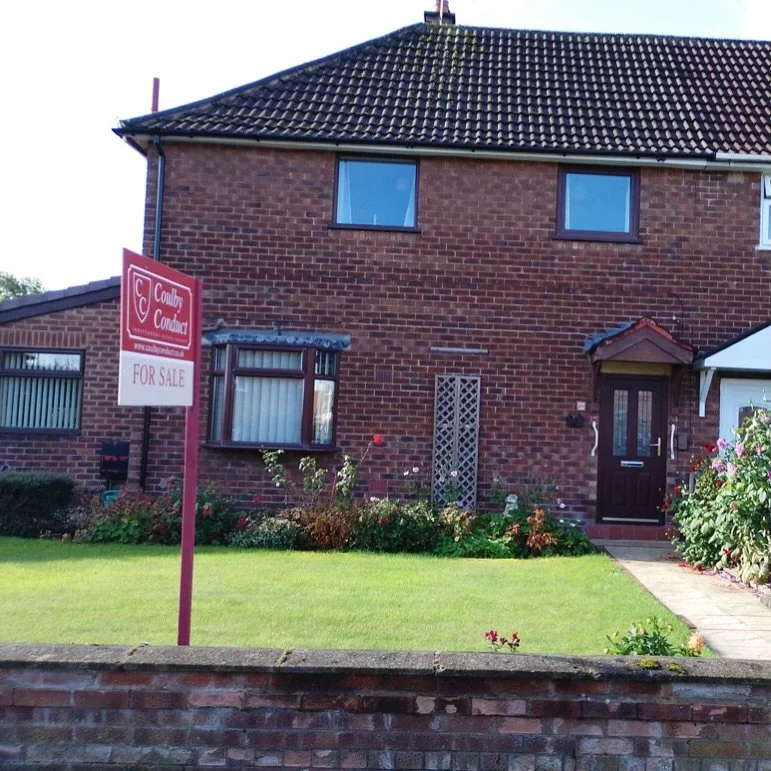 For sale board is officially up! 

Do you wanna see one of these outside your house? Give us a call today 01606 352220