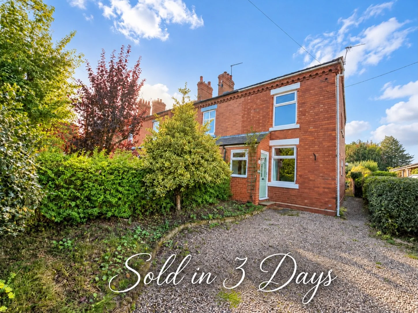 🎉🏡 SOLD IN JUST 3 DAYS! 🏡🎉

📍 Weaverham Road, Sandiway, Northwich

Another fantastic result for Coulby Conduct! ✨

This lovely two-bedroom semi-detached home, marketed at &pound;325,000, has been SOLD in just 3 DAYS! 🔑❤️

With its spacious loun