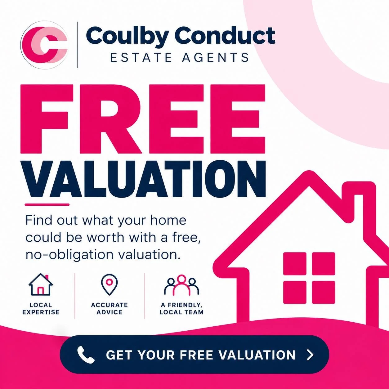 🏡💗 WHAT COULD YOUR HOME BE WORTH?

Thinking of selling? Now could be the perfect time to find out!

At Coulby Conduct Estate Agents, we offer FREE, no-obligation property valuations to help you discover what your home could be worth in today&rsquo;