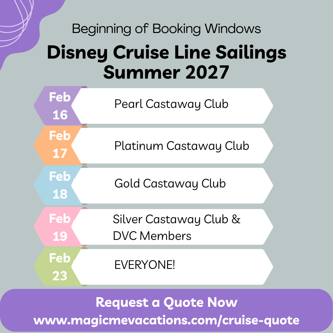 Cruise Schedule 2027