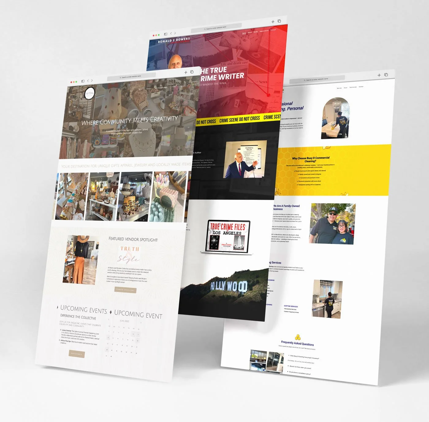 Custom web design services for small businesses with modern, responsive layouts by Moxie Creative Solutions.