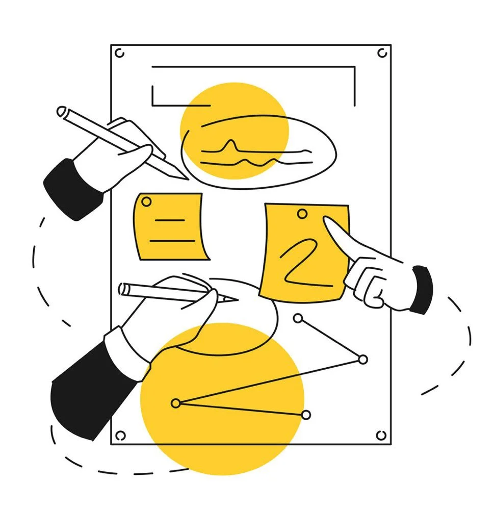 Visual representation of collaborative brand planning and strategy development