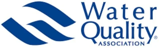 Water Quality Association logo with stylized water waves and text.