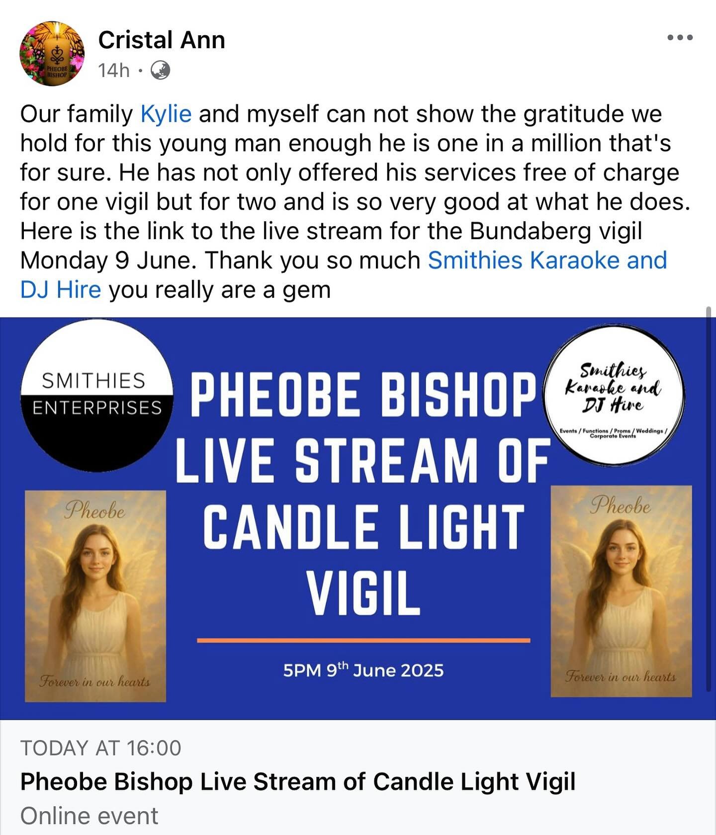 It&rsquo;s incredibly humbling to receive kind words like these from the family and wider community.

As a business owner, I believe in giving back when it truly matters &mdash; and this was one of those moments. I was honoured to provide the audio a