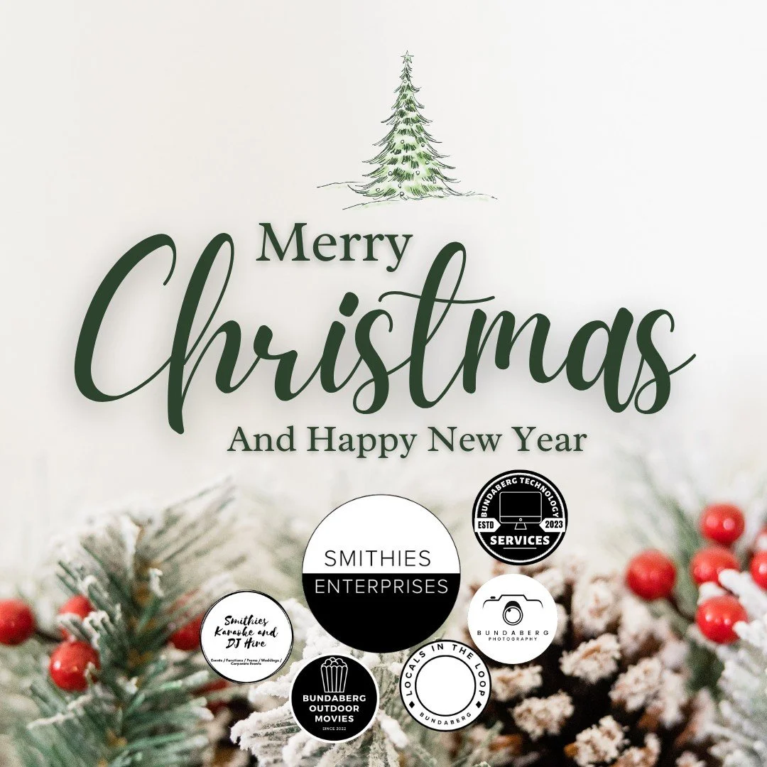 🎄 Christmas &amp; New Year Closure Notice 🎄

Smithies Enterprises, including Smithies Karaoke &amp; DJ Hire and Bundaberg Technology Services, will be closed from 24 December 2025 and will reopen on 9 January 2026 from 9:00am.

A sincere thank you 