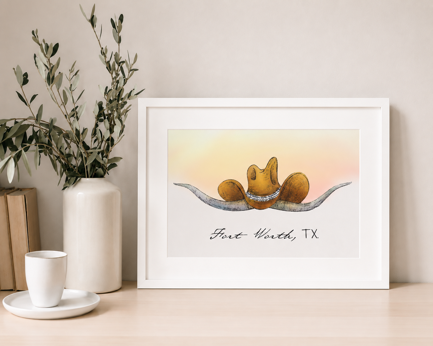 "Golden Hour" Fort Worth Edition 11 X 14  by Johnathan Dos Santos & Vanessa Daly