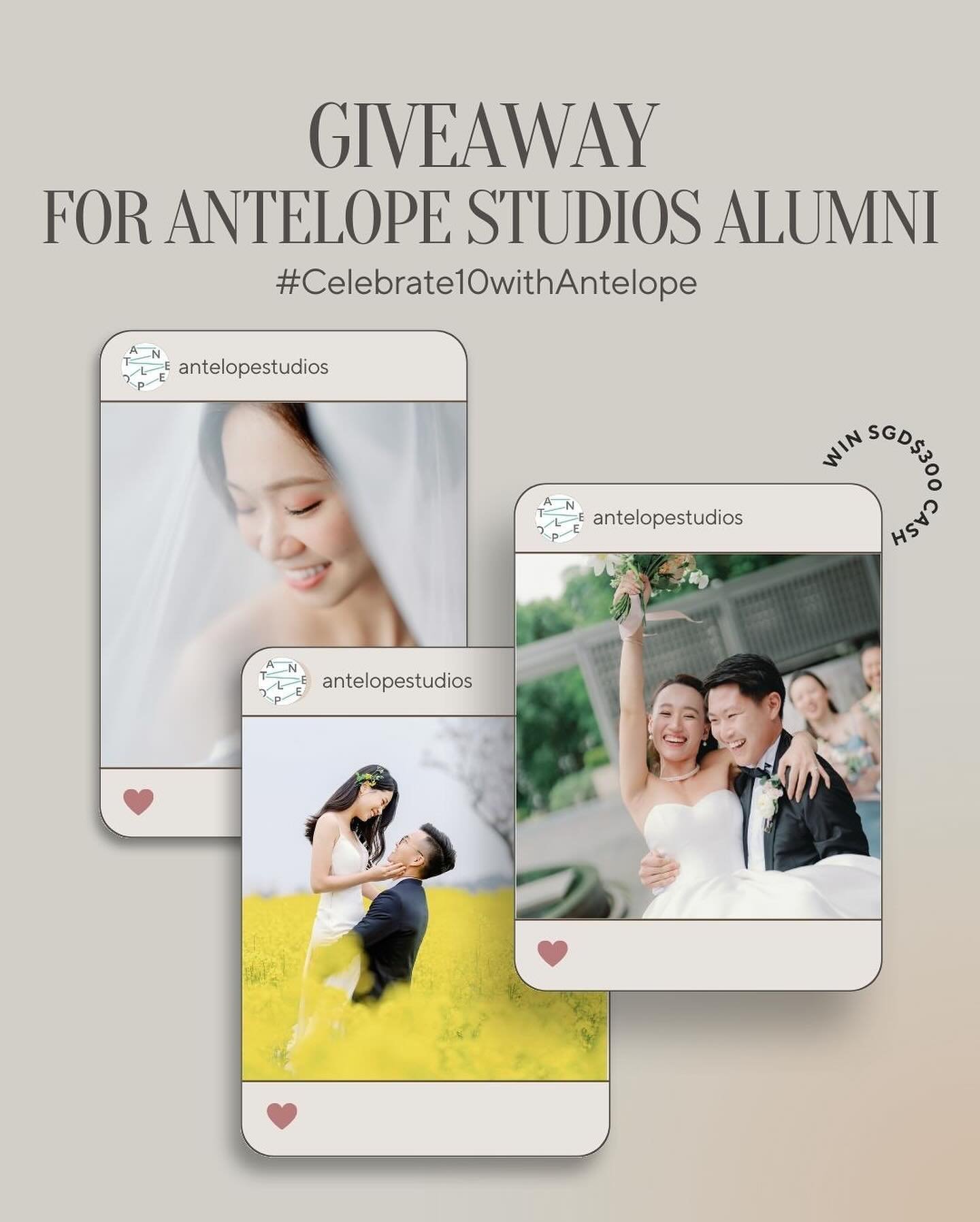 🎉 Celebrating 10 Years of Unforgettable Moments 🎉

We're celebrating a decade of memories at @antelopestudios! 📷✨ To show our immense gratitude to those who have been a part of this journey, we're giving back to our beloved past clients (open to e
