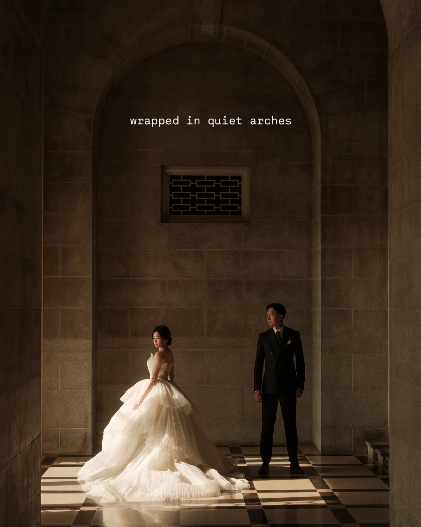 old walls, warm light, and the quiet pull of you 
@corneliuslhz &amp; @glynisss3 
-
Gown/Makeup @digiobridal 
Suit @sakal.sg