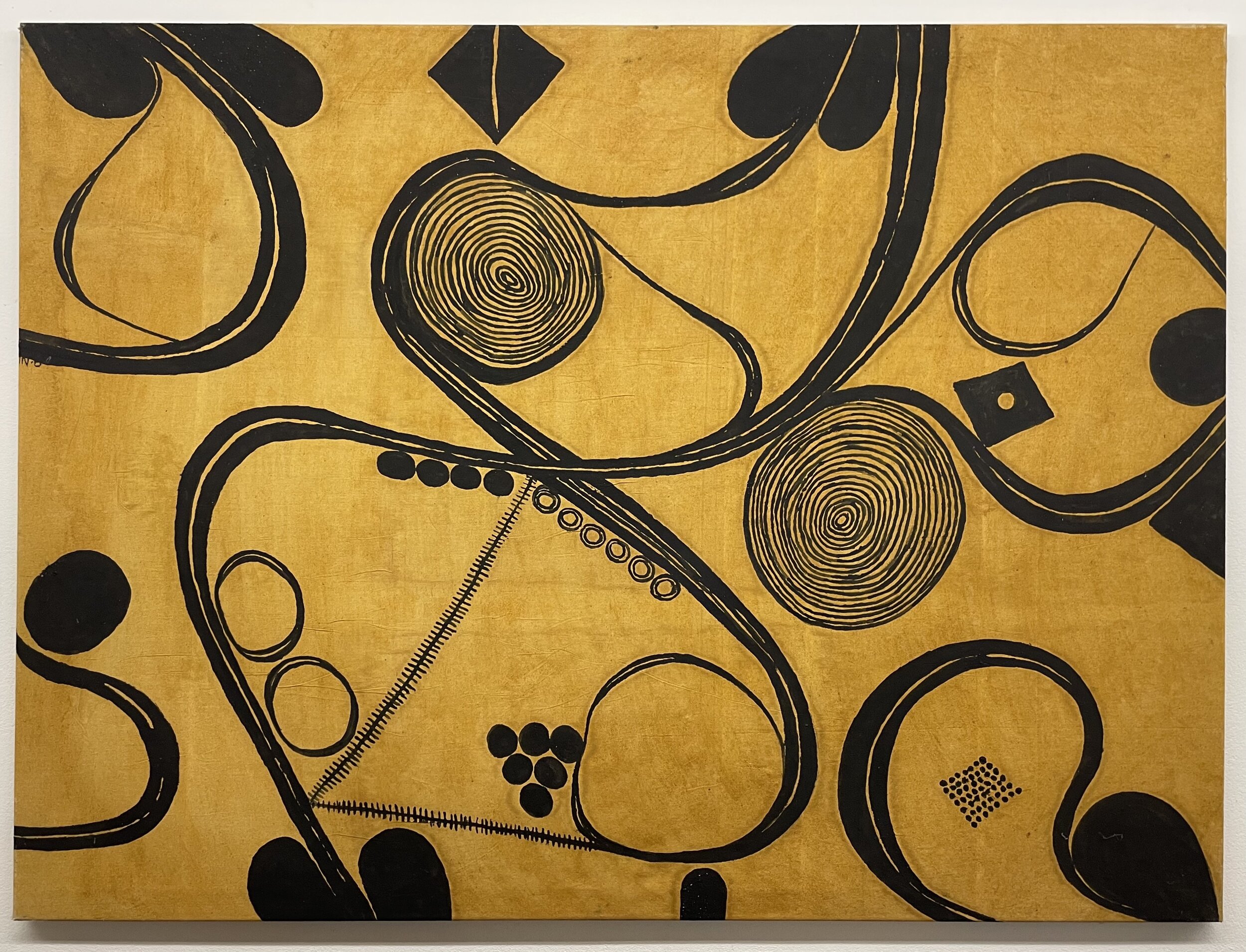 Igbo-Frauen aus Nigeria "UPA-Malerei der roten Erde" (115x155cm); Rote Erde auf Leinwand -1.050€