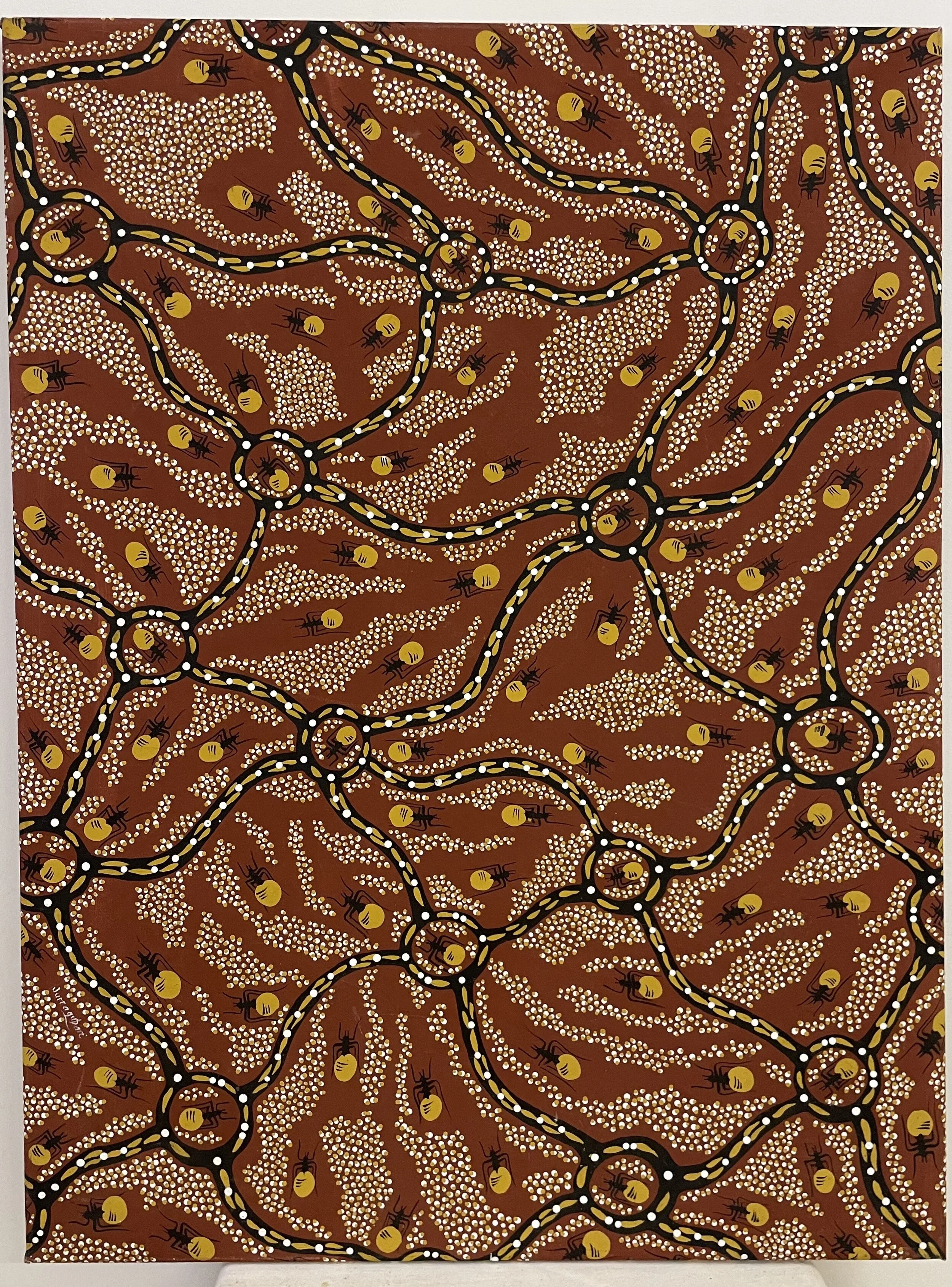 Jurragabari "Honey Ants" (90x68cm); Acryl auf Leinwand -1.500€