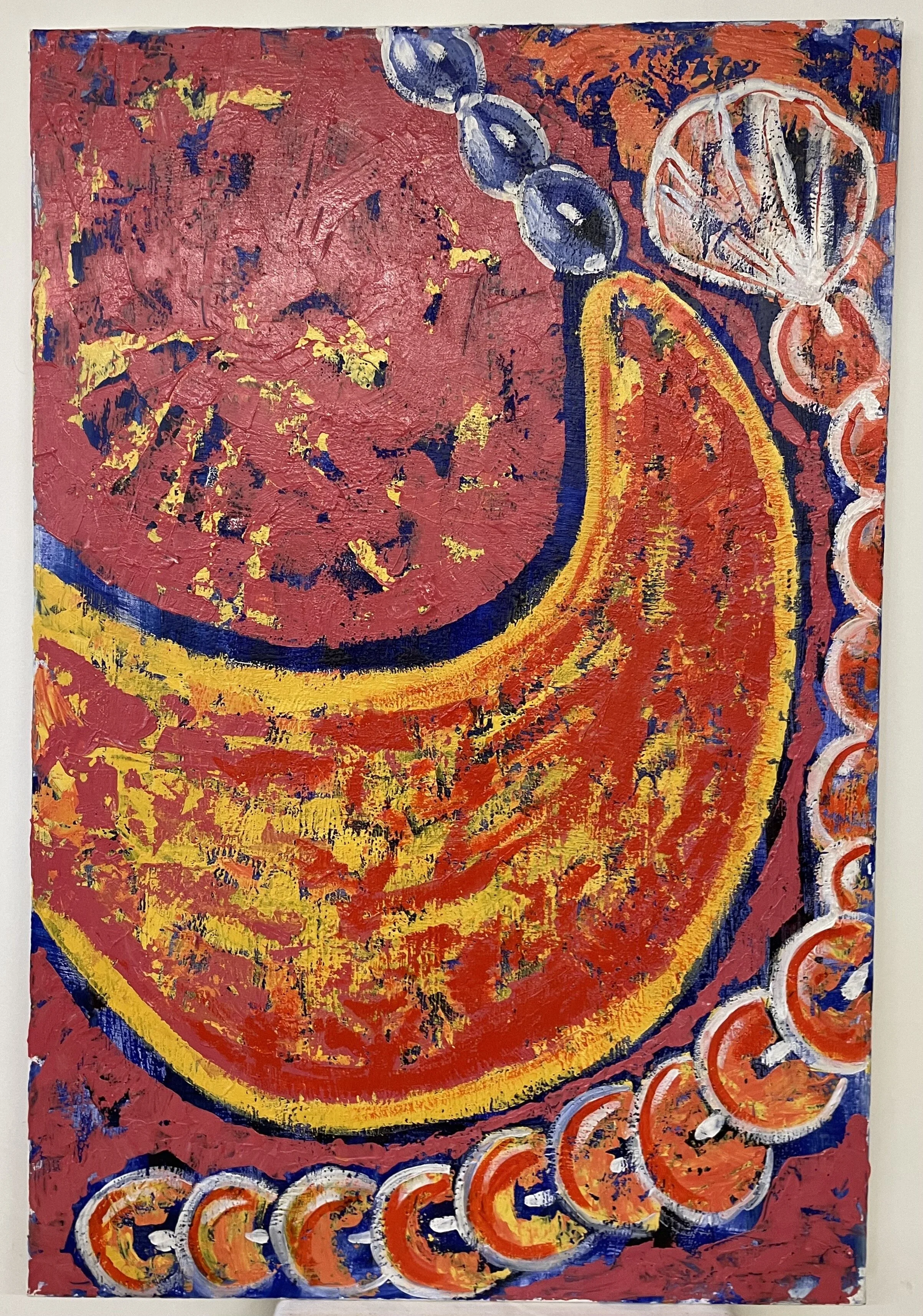 Unbekannt "Kina SHell" (120x80cm); Acryl auf Leinwand -3.000€