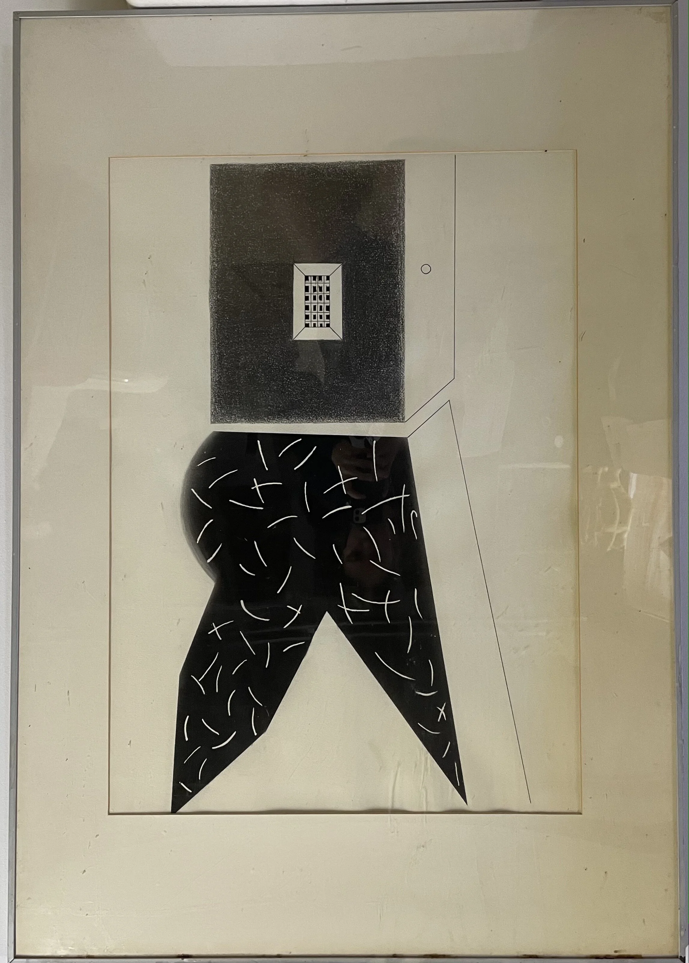 Osi Audu "The head is a box of secrets" (100x70cm); Mischtechnik auf Papier -1.500€