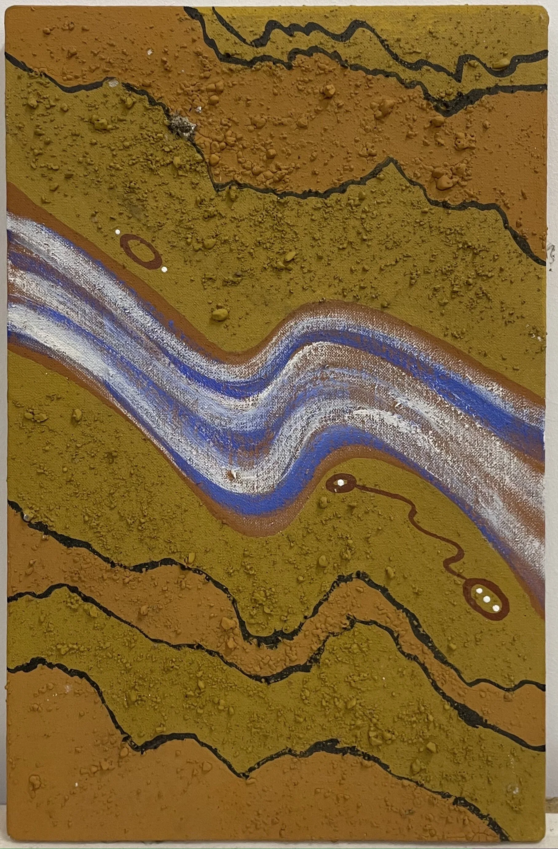 "Bora Ring" (47x30.5cm); Mischtechnik auf Leinwand -580€